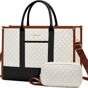 Laptop Bags for Women, 15.6 inch Waterproof Work Tote Bag with Clutch, Professio